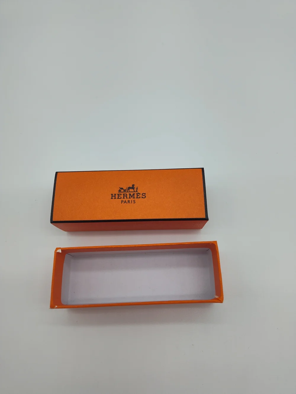 HERMÈS Orange Lipstick Gift Box & Canvas Dust Sleeve Set Empty Packaging EUC